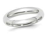 Ladies 10K White Gold 4mm Polished Wedding Band Ring